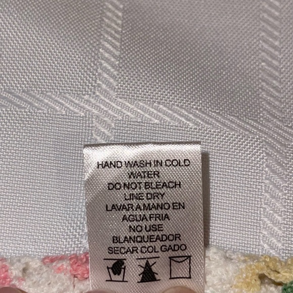 Barbiecore Festival fun Crochet Knit Cropped Tank Top Size Medium Multi-Color - Picture 9 of 10